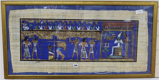 A framed Egyptian picture